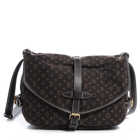 lv mini lin crossbody|LOUIS VUITTON Monogram Mini Lin Saumur Ebene.